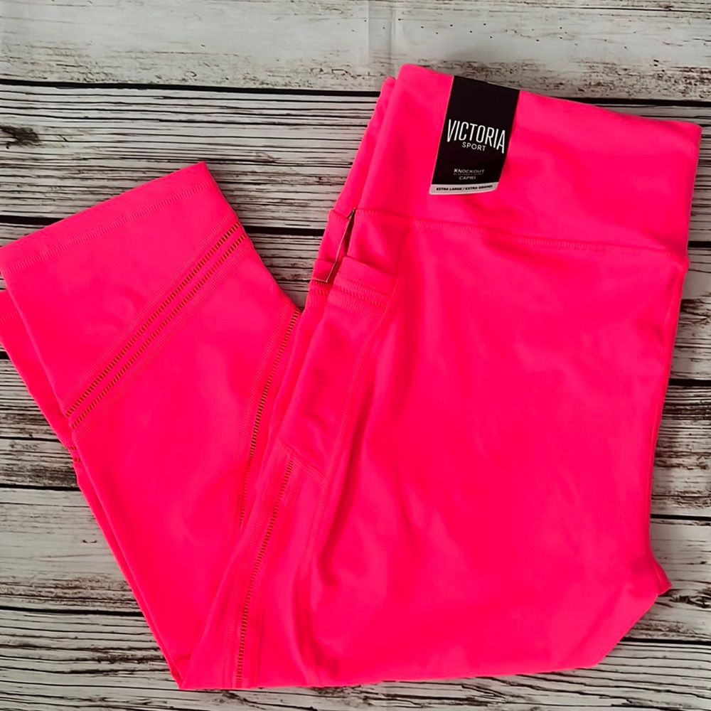 Brand new!! Victoria’s Secret Knockout Capri XL-Hot Pink